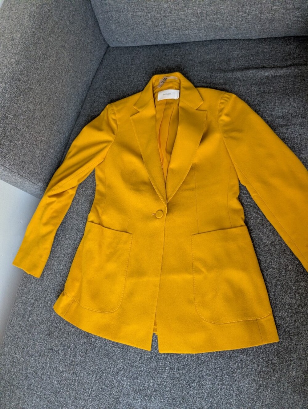 Women’s Mustard Yellow Single-Button Blazer